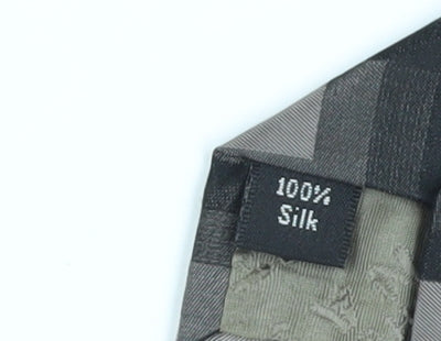 Thomas Nash Men's Black Geometric Silk Tie