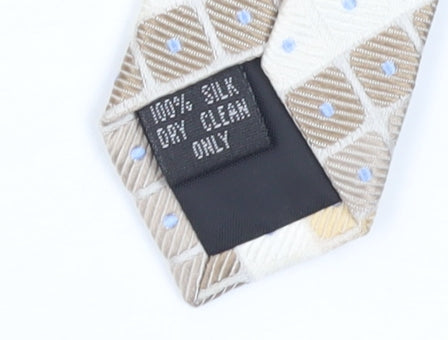 Pierre Cardin Men's Beige Geometric Silk Tie