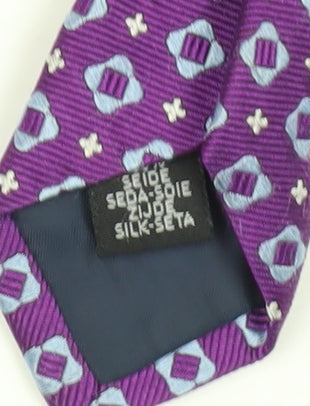 Joseph Turner Men's Purple Silk Geometric Tie