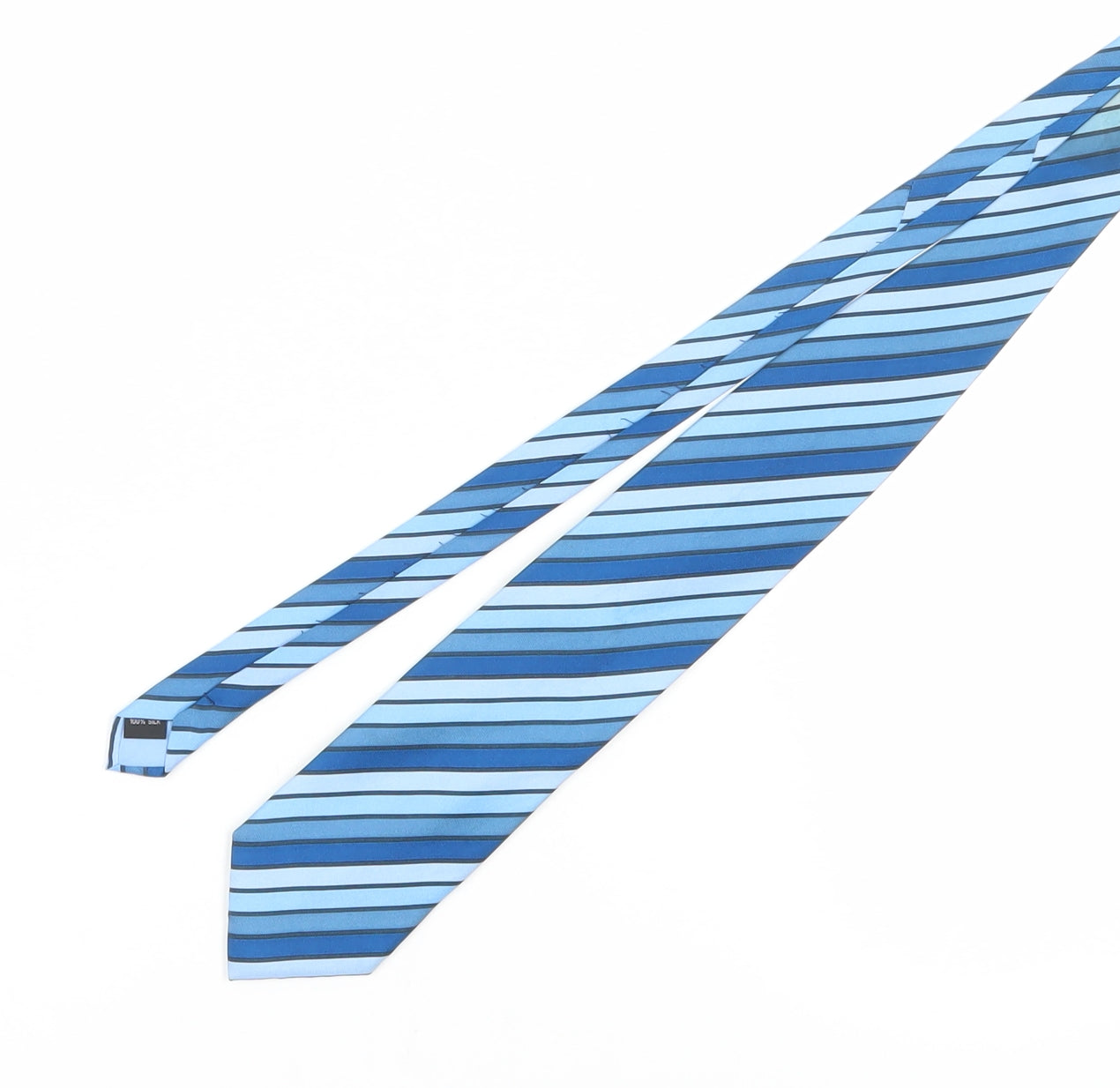 Thomas Nash Blue Striped Silk Men's Tie - Elegant Formal Accessory