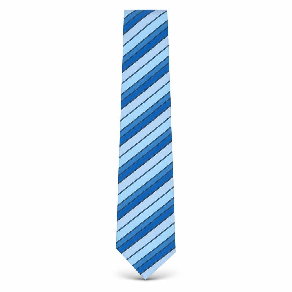 Mens Thomas Nash Blue Striped 100% Silk  Tie
