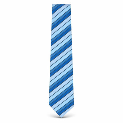 Mens Thomas Nash Blue Striped 100% Silk  Tie