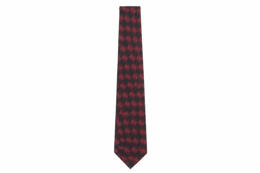 Mens Pierre Cardin Red Plaids & Checks 100% Silk  Tie