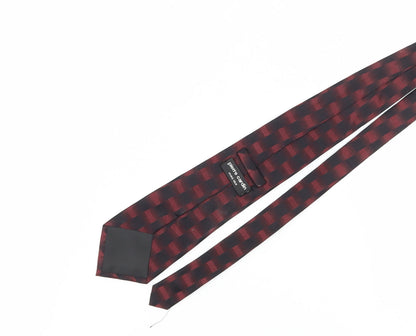 Pierre Cardin Men's Red Check Silk Tie