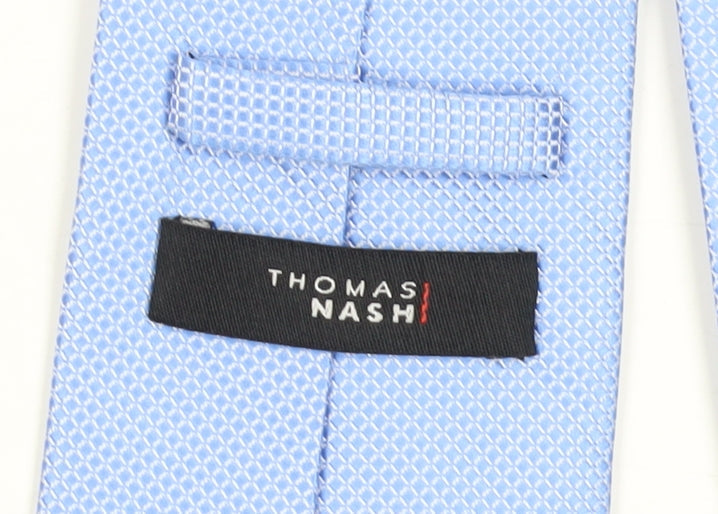Thomas Nash Men's Blue Geometric Polyester Tie