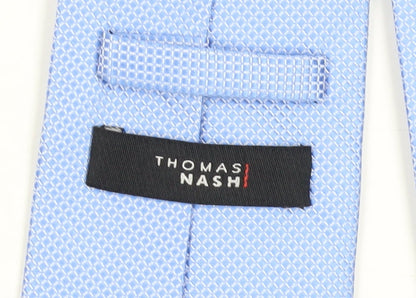 Thomas Nash Men's Blue Geometric Polyester Tie