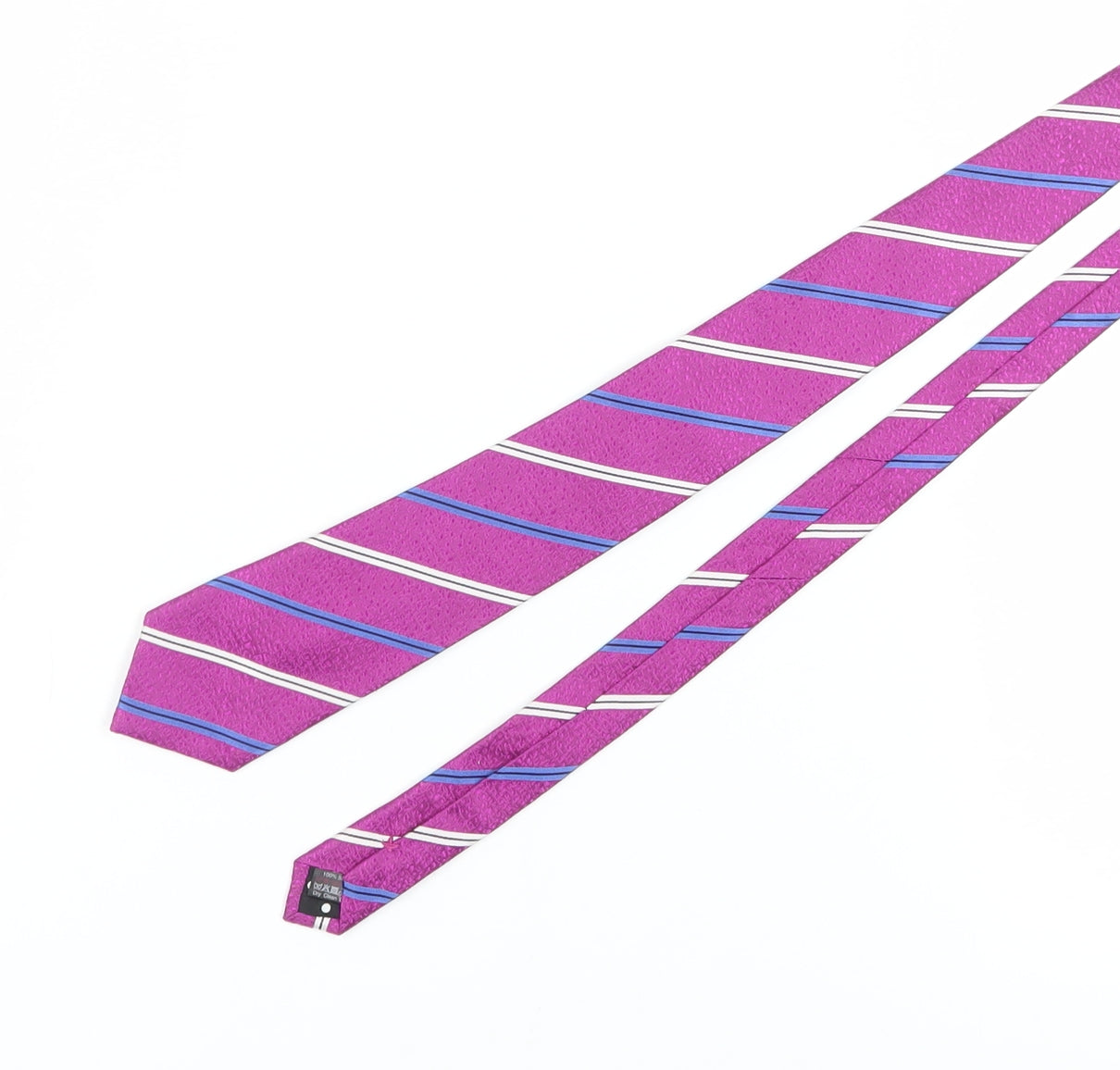 Jeff Banks Men’s Purple Striped Silk Tie