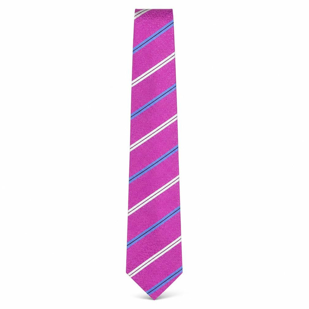 Mens Jeff Banks Purple Striped 100% Silk  Tie