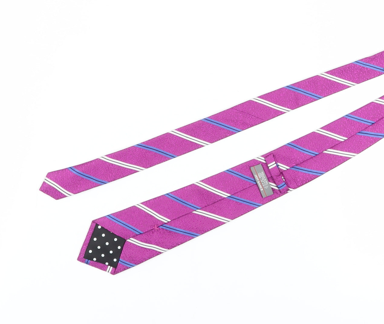 Jeff Banks Men’s Purple Striped Silk Tie