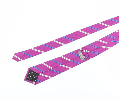 Jeff Banks Men’s Purple Striped Silk Tie