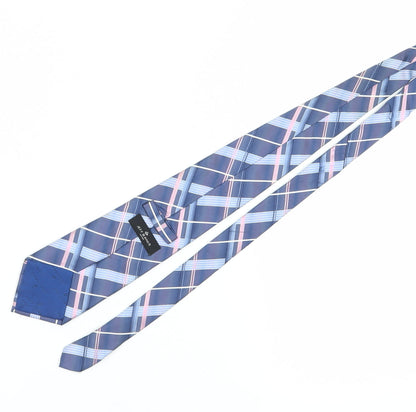 Jeff Banks Men's Blue Silk Checked Tie