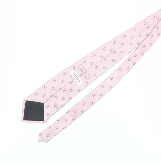 Van Heusen Men's Pink Geometric Silk Tie One Size