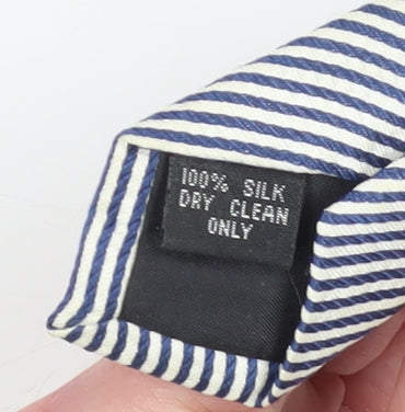 Van Heusen Men's Blue Striped Silk Tie - Elegant Formal Accessory