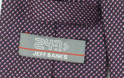 Jeff Banks Men's Purple Geometric Slim Tie