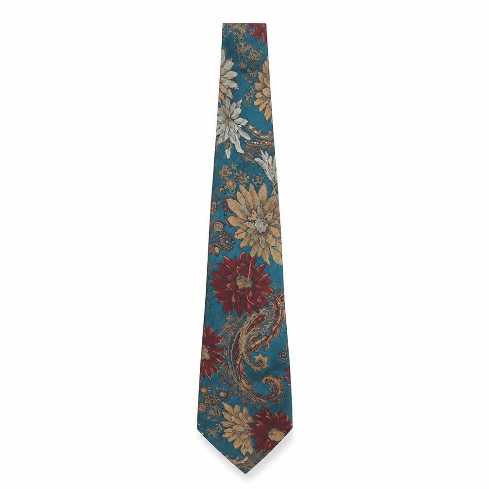 Mens Canda Multicoloured Floral 100% Polyester  Tie