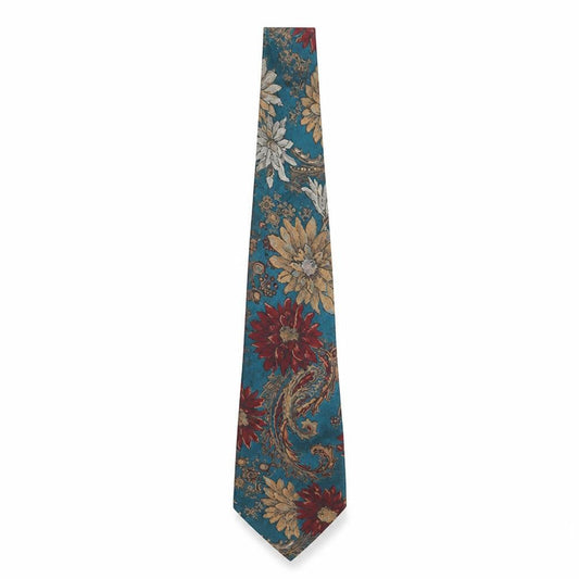 Front view of Canda Men's Multicoloured Floral Tie - One Size