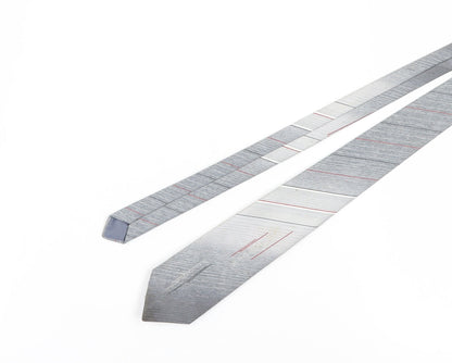 Marks and Spencer Men's Grey Striped Slim Tie