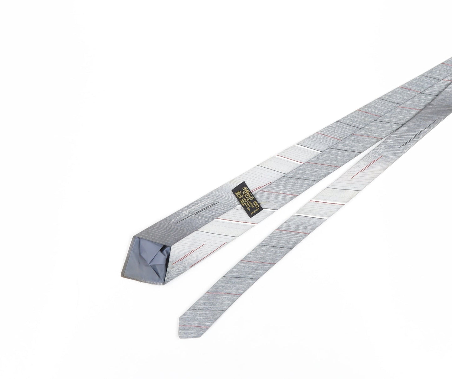 Marks and Spencer Men's Grey Striped Slim Tie