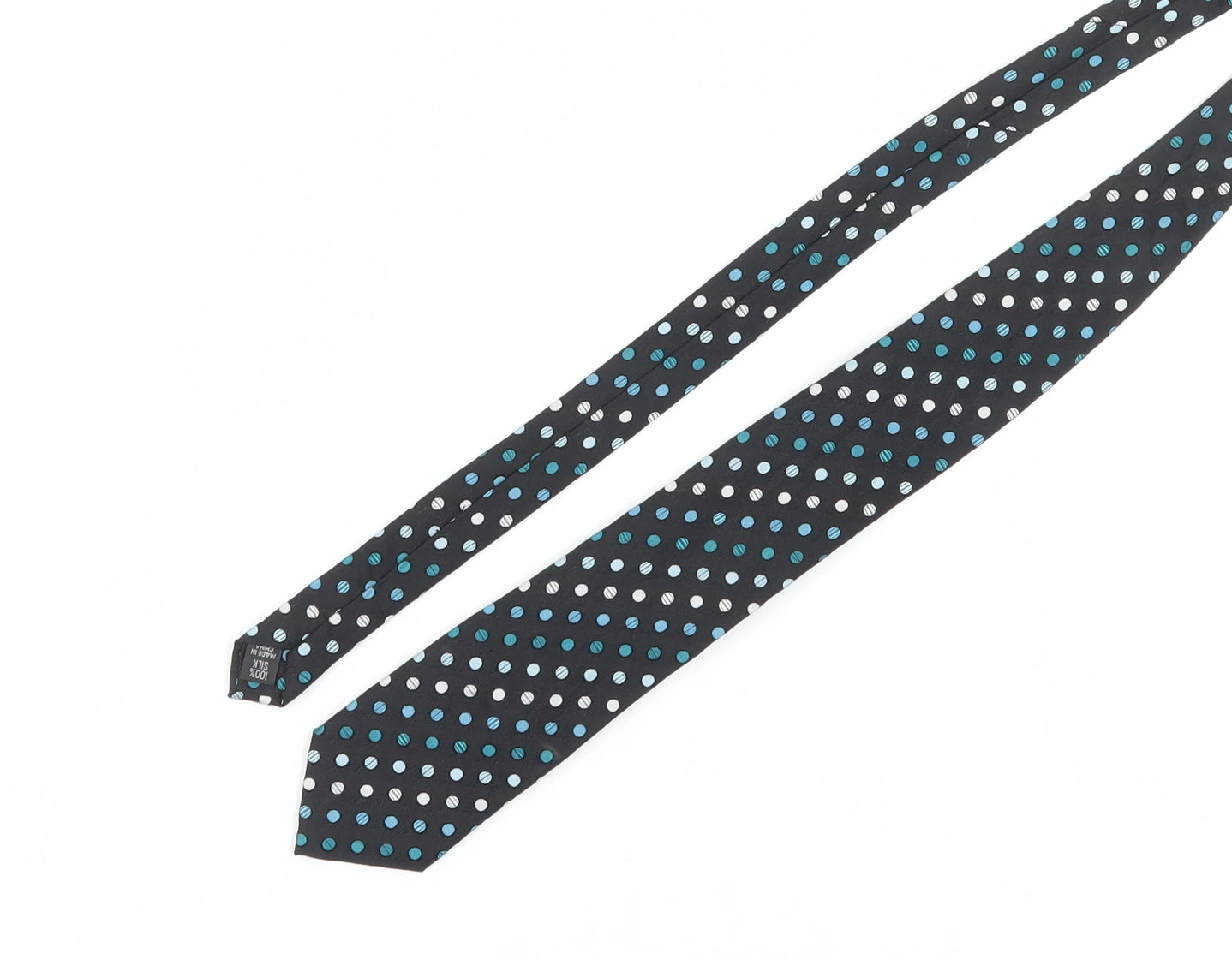Jasper Conran Men's Black Silk Polka Dot Tie