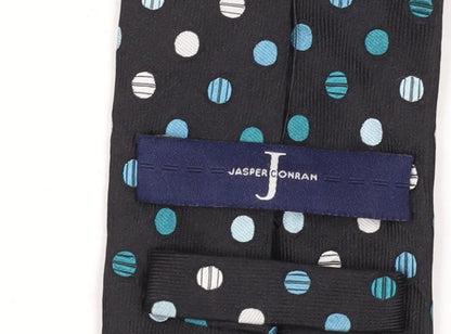 Jasper Conran Men's Black Silk Polka Dot Tie