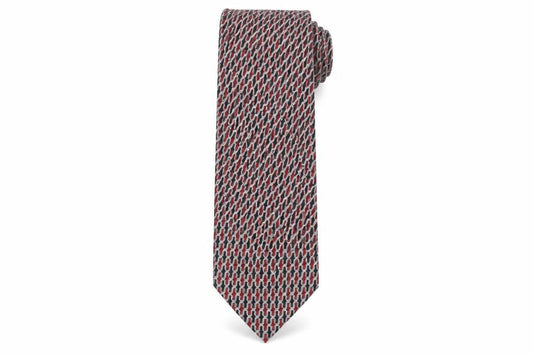 M. de Villandry Men's Red Silk Geometric Tie One Size