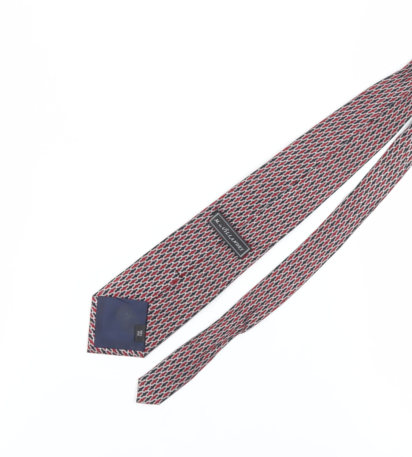 M. de Villandry Men's Red Silk Geometric Tie One Size