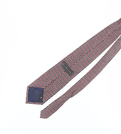 M. de Villandry Men's Red Silk Geometric Tie One Size