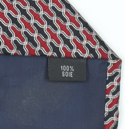 M. de Villandry Men's Red Silk Geometric Tie One Size