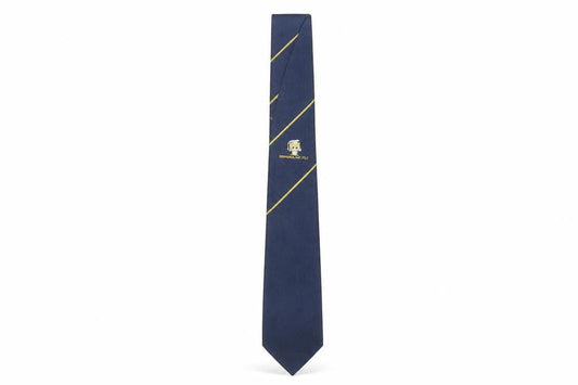 Mens Vintage Blue Striped Silk Polyester  Tie
