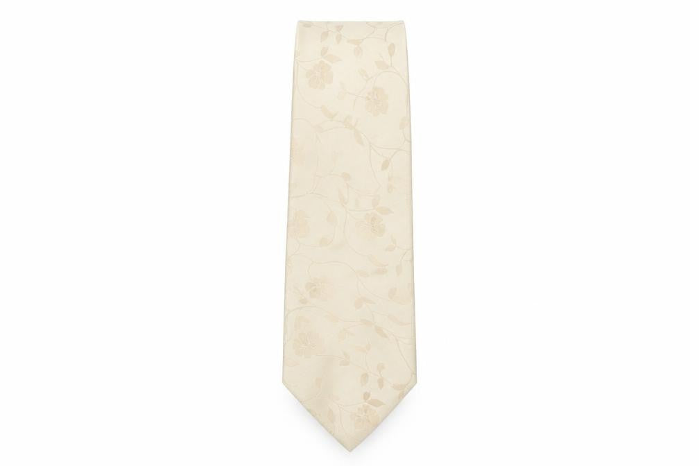 Berwin & Berwin Men's Beige Silk Floral Tie