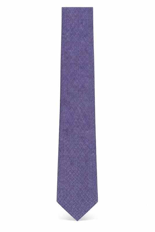 Mens T.M.Lewin Purple Geometric 100% Silk  Tie