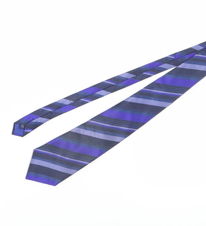 Jeff Banks Men's Purple Striped Silk Tie