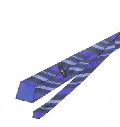Jeff Banks Men's Purple Striped Silk Tie