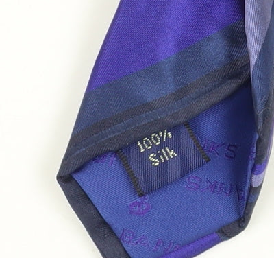 Jeff Banks Men's Purple Striped Silk Tie