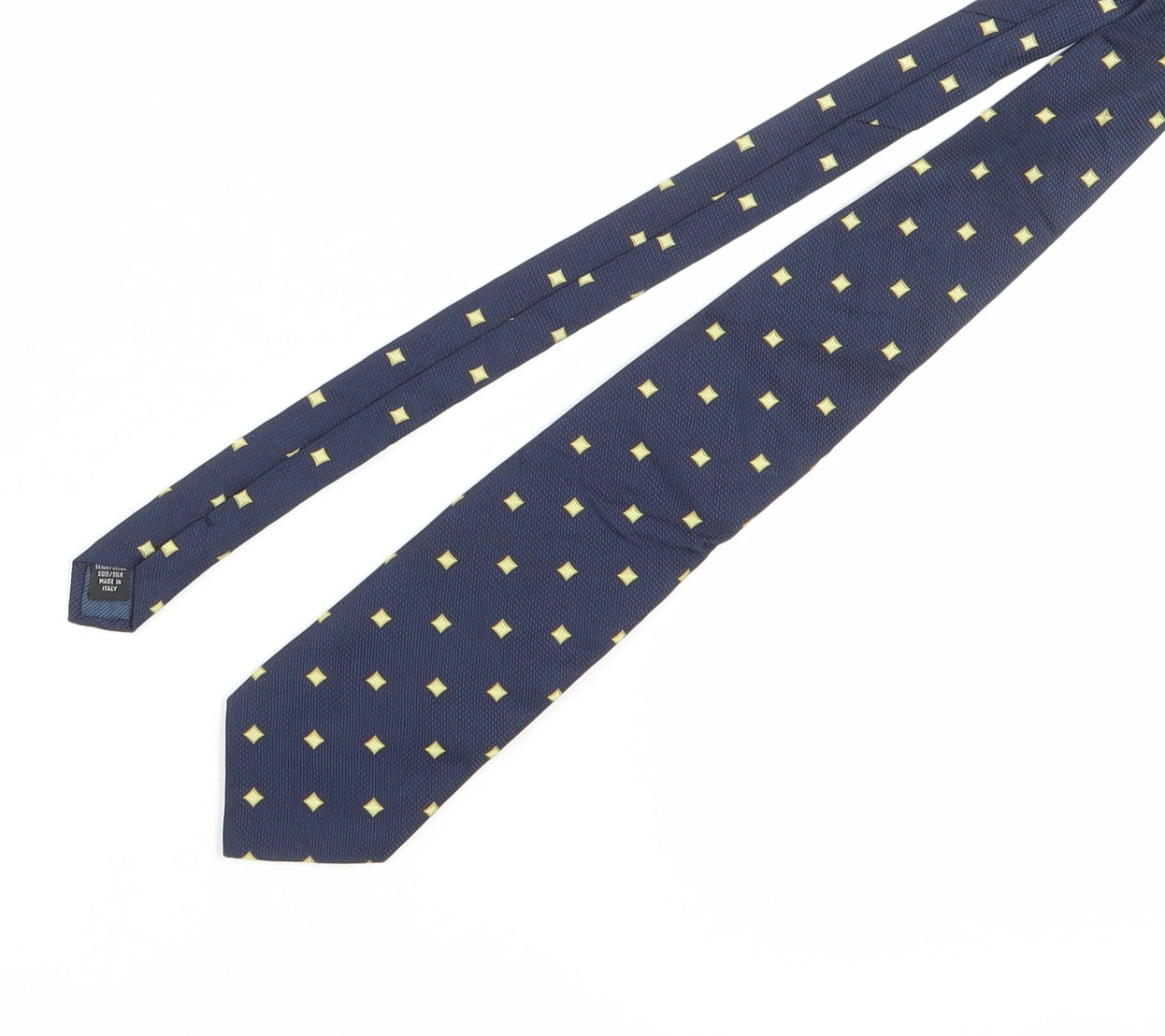 Mens BAUMLER Blue Geometric 100% Silk  Tie