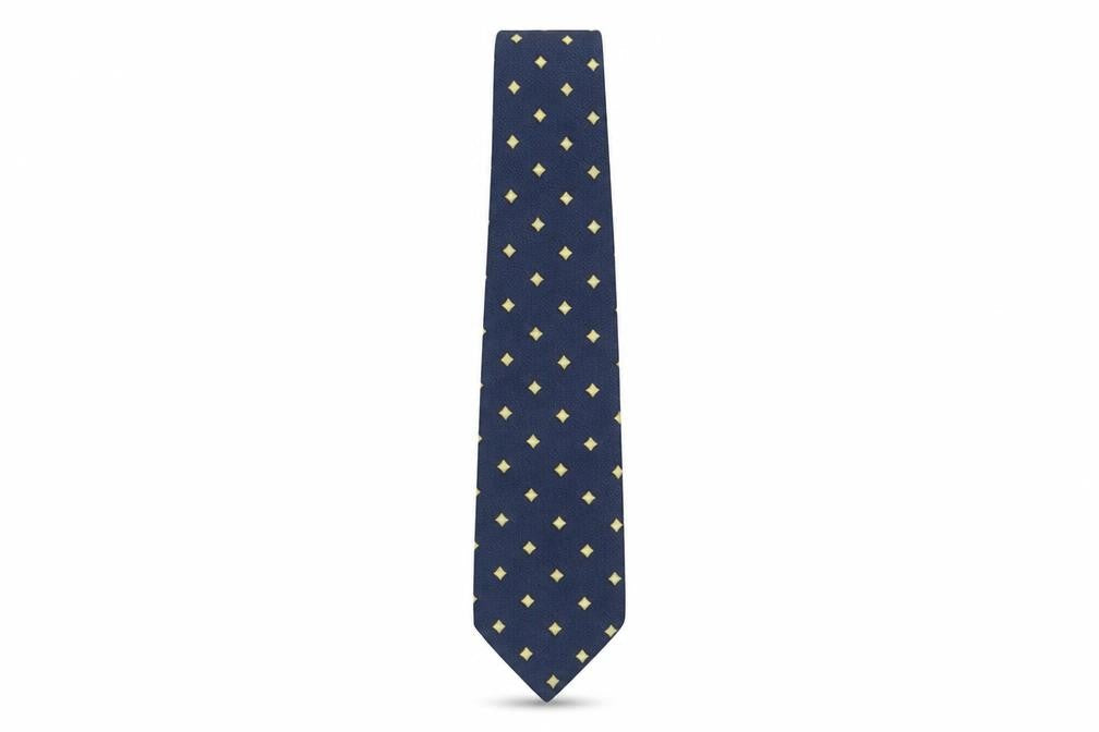 Bäumler Men's Silk Blue Geometric Tie