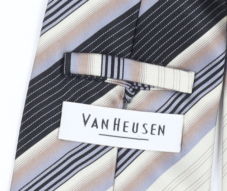 Van Heusen Men's Multicoloured Striped Silk Tie