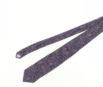 Jeff Banks Purple Silk Floral Men's Tie - Excellent Condition