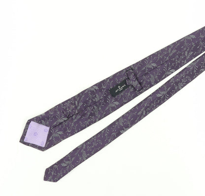 Jeff Banks Purple Silk Floral Men's Tie - Excellent Condition