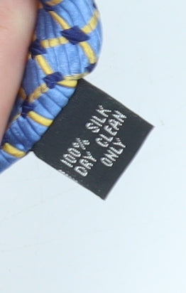 Mens DeHavilland Blue Plaids & Checks 100% Silk  Tie