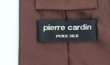Pierre Cardin Men's Brown Silk Tie One Size