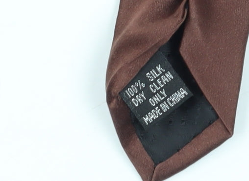 Pierre Cardin Men's Brown Silk Tie One Size