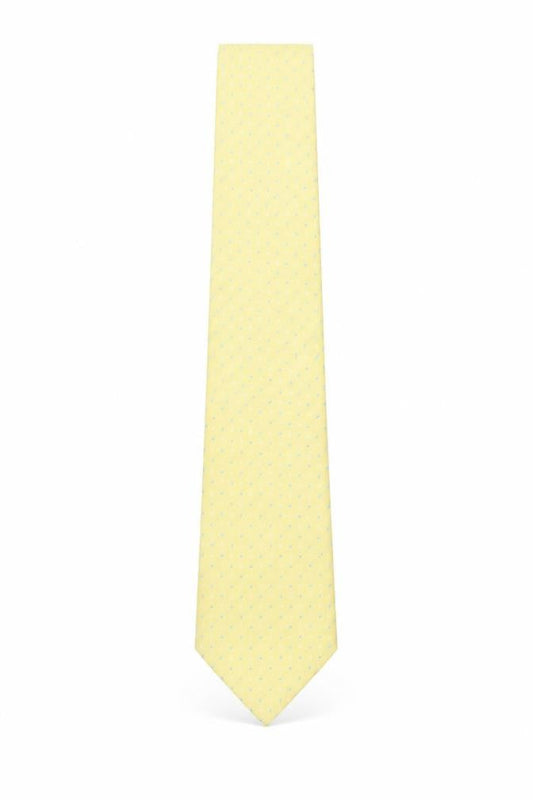 Front view of Thomas Nash Men's Yellow Polka Dot Tie One Size