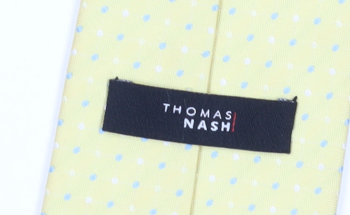 Thomas Nash Men's Yellow Polka Dot Tie One Size