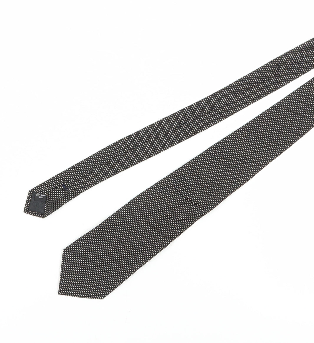 Pierre Cardin Men's Black Silk Geometric Tie One Size