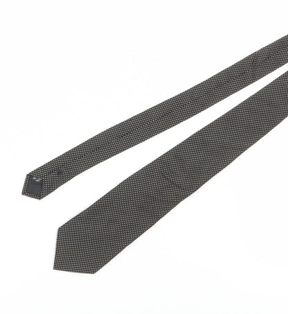 Pierre Cardin Men's Black Silk Geometric Tie One Size