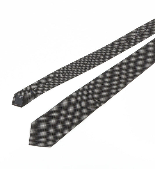 Pierre Cardin Men's Black Silk Geometric Tie One Size