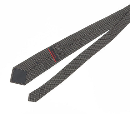 Pierre Cardin Men's Black Silk Geometric Tie One Size