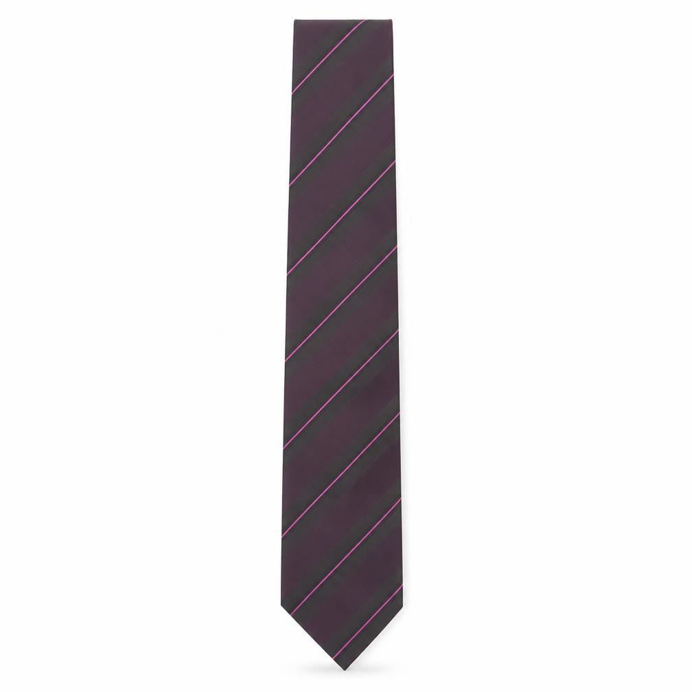 Mens Thomas Nash Purple Striped 100% Polyester  Tie