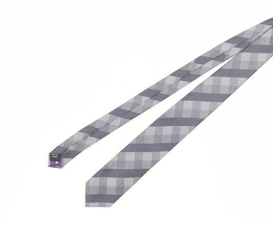 Stvdio Jeff Banks Men's Grey Designer Tie, One Size